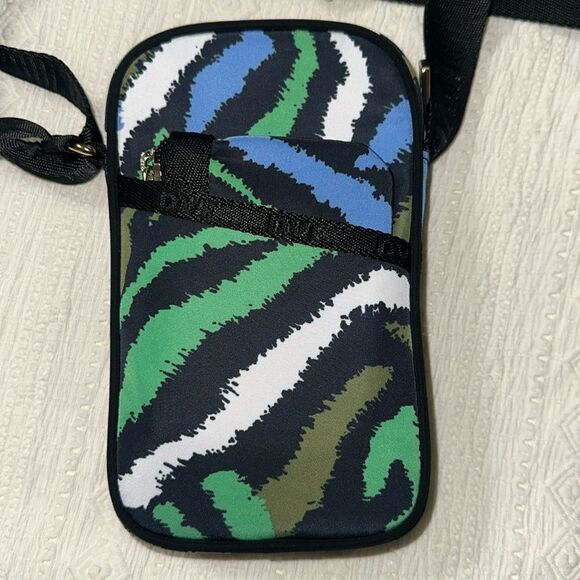 DVF x Target Black Green White Disco Zebra Nylon Small Crossbody Bag Wallet Set - Picture 10 of 14